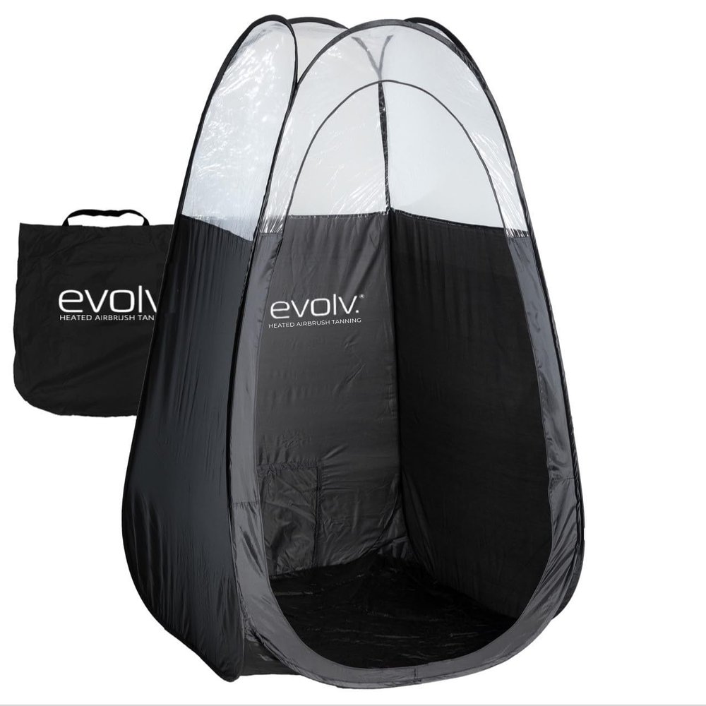 Spray Tanning Pop Up Tent Jumbo Size for Professional Mobile Aibrushing Tanning with Extraction Fan Opening and a Carry Bag