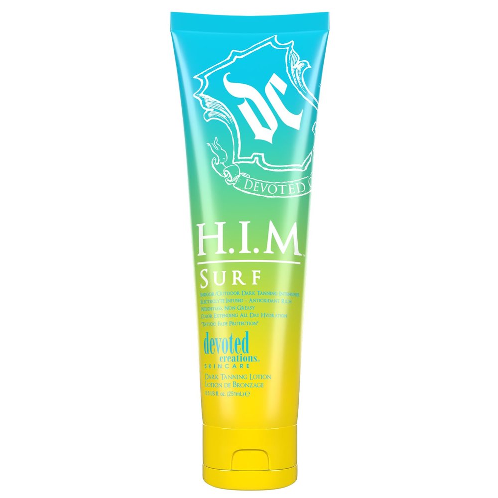 Devoted Creations HIM Surf - Electrolyte Infused Color Extending All Day Hydration Indoor/Outdoor Dark Tanning Intensifier
