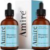 Amire 2 Pack of USDA Certified Organic Argan Oil 4oz, Triple Extra Virgin Grade Moroccan Argan Oil for Skin, Face, & Nails. Moisturizer. Scalp Treatment Hair Oil for Dry, Damaged, Brittle Hair. view 1