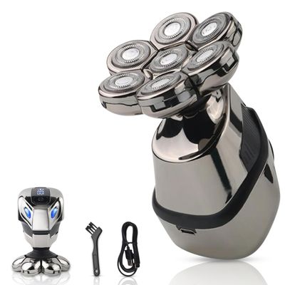 7D Head Shavers for Bald Men - Electric Detachable Bald Shavers - IPX7 Waterproof Wet Dry Razor for Blader - Rechargeable Type C Charger with Cleaning Brush