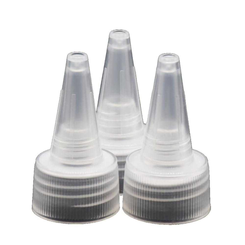 100pcs/lot 24/410 Clear Long Nozzle Dropper Cap,Cap Twist Off 24mm Use to E Liquid Bottle,Hair Lotions JarHair Gel Water Bottle