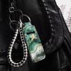 Baxinh Marbling Printed Chapstick Holder Keychain, Neoprene Chapstick Lip Balm Holder Lipgloss Lipstick Holder Keychains for Lipstick, Chapstick, Lip Balm, Lanyard view 3