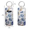 Baxinh Elegant Flowers Lipstick Holder Keychain Clip-on Sleeve Pouch Chapstick Holder Keychain Lip Balm Lipstick Lip Gloss Protector for Women view 2