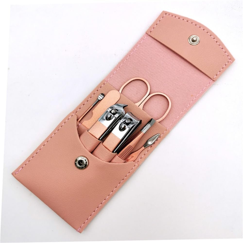 16Pcs Set Nail Clipper Pedicure Manicure Art Tools Nails Knife Cuticle Pusher Cutters Scissors Fingernail Nipper,G Rose Gold