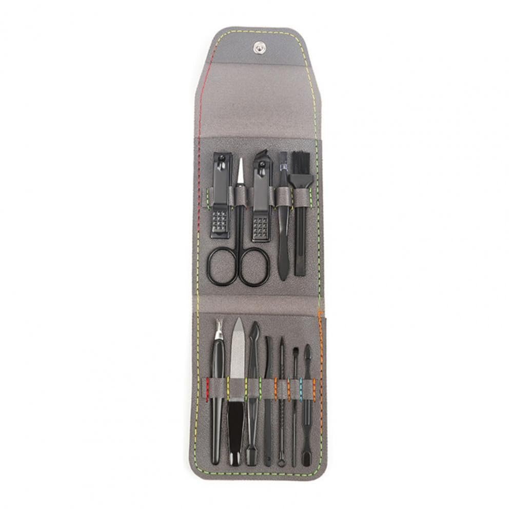 12Pcs/Set Washable Size Toenail Fingernail Scissors Cutter Set for Nail Scissors Set Nail Clippers, Grey A,A