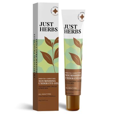 Sheltr Nourishing Under Eye Gel Creme for Dark Circles, Eye Puffiness, Fine Lines & Wrinkles with Green Tea & Carrot Seed -For Men & Women 20 gm
