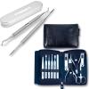 FAMILIFE Manicure Set, Professional Manicure Kit Nail Clippers Set 11 in 1 Stainless Steel Pedicure Tools Kit and 100% Stainless Steel Ingrown Toenail File and Lifter Double Sided with Storage Case view 1