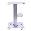 HuaShuani Beauty Salon Hand, Salon Barbershop Spa Tool Storage Cart, Waxing Cart with Wheels Beautician Tray Cart, Instrument Tray Holder, Transparent Large Size Panel, Weight 88 LBS view 4