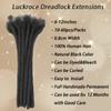 0.8cm 14inch 60 Strands 100% Real Human Hair Dreaklock Extensions For Men/Women Full Head Handmade Permanent Loc Extensions Bundles Can Be Dyed Bleached Curled and Needles view 3