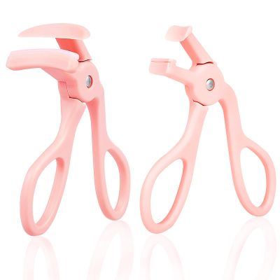 2 Style Eyelash Curler - Lash Curler with 2 Extra Silicone Replacement Pads, Achieve Perfect Curls in 5 Seconds - Quick Natural Curling for Long Lasting (Pink)