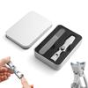 Nail Clipper,Toe Nail Clippers with Catcher,Ergonomic Nail Clippers,Finger Nail Clippers with Catcher,Ultra Sharp Stainless Steel Nail Clippers,Clippers for Thick Hard Nails (Silver-A) view 1