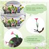 100 pcs Rave Bean Sprout Hair Clip Funny Barrette Headwear Plant Hairpins Mixed Style Little Grass Flower Fruit Butterfly Mushroom Hair Accessories for Girls Women Party Scool Home view 2