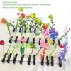 100 pcs Rave Bean Sprout Hair Clip Funny Barrette Headwear Plant Hairpins Mixed Style Little Grass Flower Fruit Butterfly Mushroom Hair Accessories for Girls Women Party Scool Home view 4