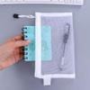 1Pcs A4/A5/A6 Zipper Mesh Bags - Nylon Mesh Cosmetic Bags - White A4 view 3