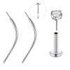 QWALIT Piercing Taper Threadless Piercing Changing Tool Piercing Taper Insertion Tool Piercing Threader Tool Push in Earring Applicator Tool Threadless Labret Titanium Threadless Insertion Pin 18g 20g view 1