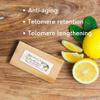 Bare Beauty Naturals 100% Natural Chemical free Healthy Aging Lemon Soap/Telomerase Activator // Cellular Skin Care // free Exfoliating Soap bag (Block cut 11-12.9 oz, Wooden Soap Dish) view 4