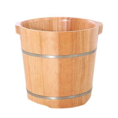 Scpantkend Pedicure Foot Soak Wooden Foot Tub, Foot Massager Spa Wooden Foot Tub, Pedicure Footbath, Pedicure Bucket Foot Bath Spa Bowl for Feet Stress Relief