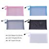 1Pcs A5 Zipper Mesh Nylon Cosmetic Bags - Grey view 2