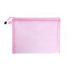 1Pcs A4/A5/A6 Nylon Mesh Cosmetic Bags - Zipper Makeup Mesh Bags for Travel & Storage - Pencil Case Pouch (Pink A4) view 1
