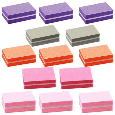 Healvian 50pcs Nail Files and Manicure Tools for Acrylic and Natural Nails for Art and Gel Polish High Efficiency Buffering Blocks