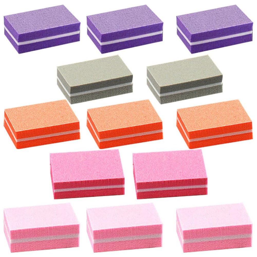Healvian 50pcs Nail Files and Manicure Tools for Acrylic and Natural Nails for Art and Gel Polish High Efficiency Buffering Blocks