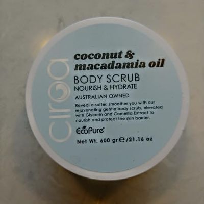 CIROA BODY SCRUB, COCONUT & MACADAMIA OIL, 21.2 OZ, 600 GR