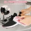 Amabro Hand Nail Cleaning Brushes, Detachable 2-in-1 Durable Stiff Bristle Fingernails Scrub Brushes Heavy Duty Deep Nail Cleaner with Handle for Fingernails Toes Manicure Men Mechanics(Pink, Gray) view 3