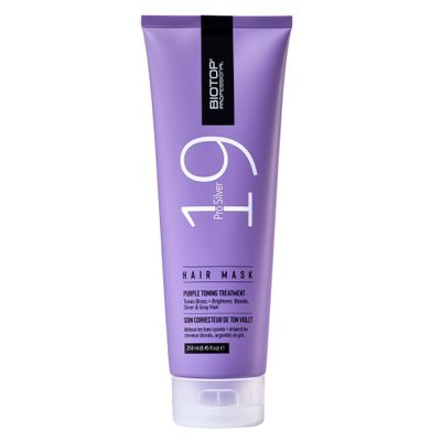 Biotop Professional 19 Pro Silver Hair Mask - Moisturizes & Eliminates Yellow and Brassy Tones - Hydrating Hair Mask For Blonde or Bleached Hair - 8.45 oz
