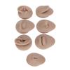Body Piercing Practice Model Body Part Displays Set Simulation Silicone Ear Eye Nose Mouth Tongue Belly Button Model for Novice Piercer Soft Silicone Body Part Model (Dark Skin view 1