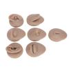 Body Piercing Practice Model Body Part Displays Set Simulation Silicone Ear Eye Nose Mouth Tongue Belly Button Model for Novice Piercer Soft Silicone Body Part Model (Dark Skin view 4