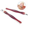 balacoo 10pcs Pedicure Nail Care Cuticle Trimmer Dead Skin Fork Remover Tool with Non-Slip Handle for Home Salon Use Red view 2