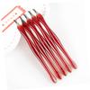 balacoo 10pcs Pedicure Nail Care Cuticle Trimmer Dead Skin Fork Remover Tool with Non-Slip Handle for Home Salon Use Red view 3