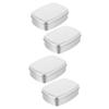 balacoo 4pcs Aluminum Soap Bar Case Box Lid for Take Out Containers Travel Container view 1