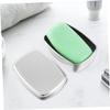 balacoo 4pcs Aluminum Soap Bar Case Box Lid for Take Out Containers Travel Container view 4