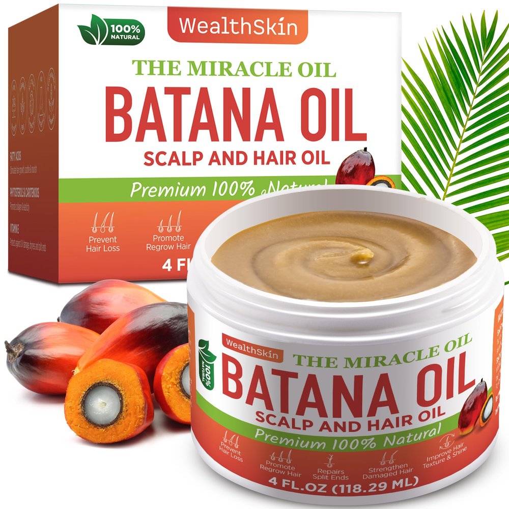Batana Oil from Honduras: Hair Growth Mask, Repairs Damaged Hair & Skin, Reduces Hair Loss (118ml)
