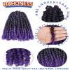 10 Inch 8 Packs Pre Looped Passion Twist Crochet Hair for Black Women and Kids-Ombre Purple,Super Soft Bouncy Synthetic Braided Hair Extensions(10 Inch-8 Packs,T1B/Purple) view 2