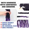 10 Inch 8 Packs Pre Looped Passion Twist Crochet Hair for Black Women and Kids-Ombre Purple,Super Soft Bouncy Synthetic Braided Hair Extensions(10 Inch-8 Packs,T1B/Purple) view 3