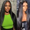 13X4 HD Straight Lace Front Wigs Human Hair 180% Density Brazilian Virgin Hair Transparent Lace Frontal Human Hair Pre Plucked With Baby Hair (10 Inch, 13x4 Straight Lace front wigs) view 1