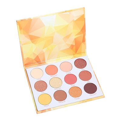 awakentti 12 Colors Matte Yellow Eyeshadow, Multifunctional Waterproof High Brightness Cosmetics, High Color Saturation, Versatile Shades, Yellow Eyeshadow Palette for Girl Women