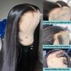 13x6 HD Transparent Straight Lace Front Wigs Human Hair Pre Plucked With Baby Hair Natural Hairline Brazilian Virgin Hair Glueless Straight Wig For Black Women Bleached Knots 150% Density 30Inch view 2