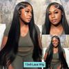 13x6 HD Transparent Straight Lace Front Wigs Human Hair Pre Plucked With Baby Hair Natural Hairline Brazilian Virgin Hair Glueless Straight Wig For Black Women Bleached Knots 150% Density 30Inch view 4