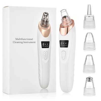Blackhead Remover Vacuum Pore Cleaner Facial Cleaning Black Dots Suction Exfoliating Beauty Acne Pimple Remover Tool Skin Care (White)