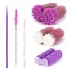600 PCS Eyelash Extension Supplies Kit, 200 Spoolies Mascara Wands Disposable 200 Lip Brushes 200 Micro Swabs Purple Eyelash Brushes Makeup Applicator Tool view 1