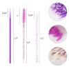 600 PCS Eyelash Extension Supplies Kit, 200 Spoolies Mascara Wands Disposable 200 Lip Brushes 200 Micro Swabs Purple Eyelash Brushes Makeup Applicator Tool view 2