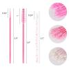 600 PCS Eyelash Extension Supplies Kit, 200 Spoolies Mascara Wands Disposable 200 Lip Brushes 200 Micro Swabs Pink Eyelash Brushes Makeup Applicator Tool view 2