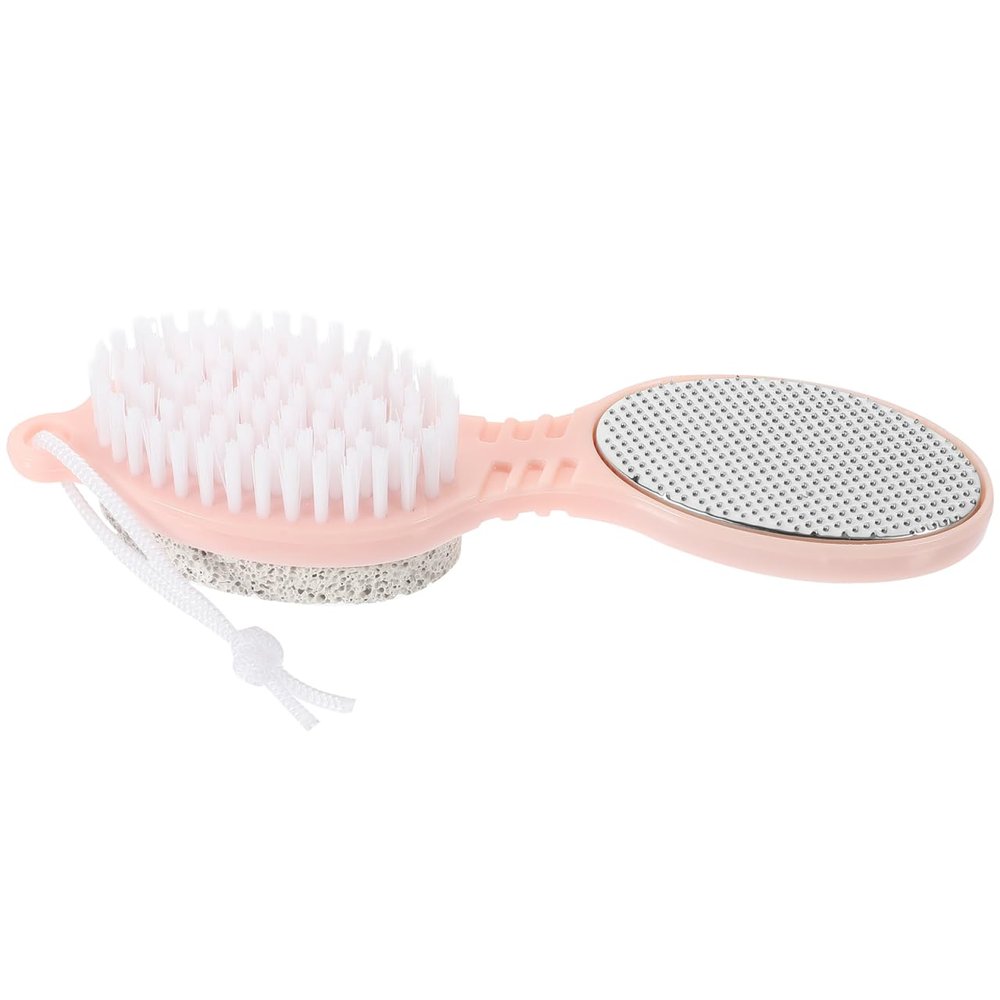 Healvian 4-in-1 Pedicure Tool with Pumice Stone and Foot Brush for Dead Skin Removal and Callus Care Multi-Functional Foot File for Spa Feet and Moisturizing Elbow Sleeves