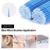 600 PCS Eyelash Extension Supplies Kit, 200 Spoolies Mascara Wands Disposable 200 Lip Brushes 200 Micro Swabs Blue Eyelash Brushes Makeup Applicator Tool view 4
