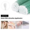 600 PCS Eyelash Extension Supplies Kit, 200 Spoolies Mascara Wands Disposable 200 Lip Brushes 200 Micro Swabs Green Eyelash Brushes Makeup Applicator Tool view 4