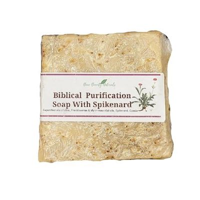 Bare Beauty Naturals Limited Edition 100% Natural Biblical Purification Soap w/Ground Myrrh, Frankincense, Cassia (Spikenard Subway cut 15-16.9 oz, Lrg Med-Exfol Crocus)