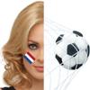 Womaha 30 Sheets Netherlands Flag Temporary Tattoos Fans Face Tattoo Stickers for Adults Kids Group Activity Props view 4